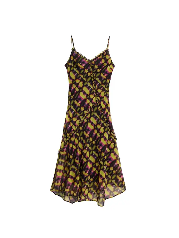 Desigual Desigual Haljina  kivi zelena / ljubičasta / crna
