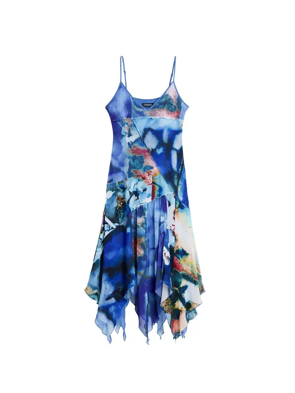 Desigual Desigual Haljina  kraljevsko plava / nebesko plava / menta / burgund