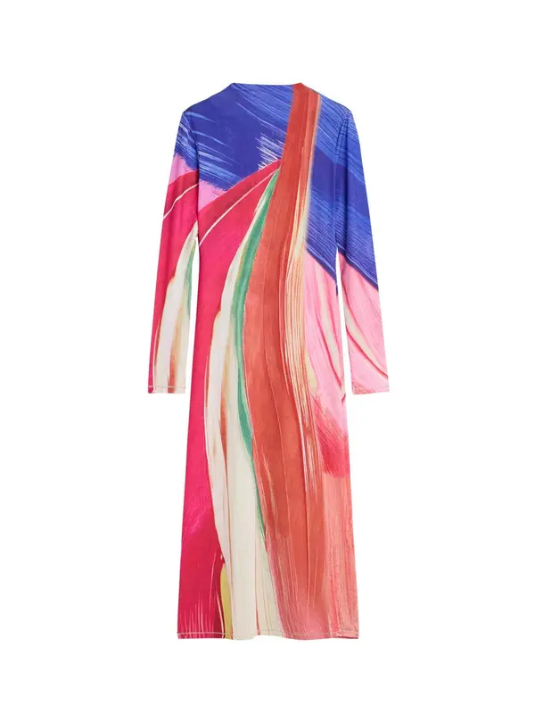Desigual Desigual Haljina  kraljevsko plava / petrol / mandarina / tamno roza