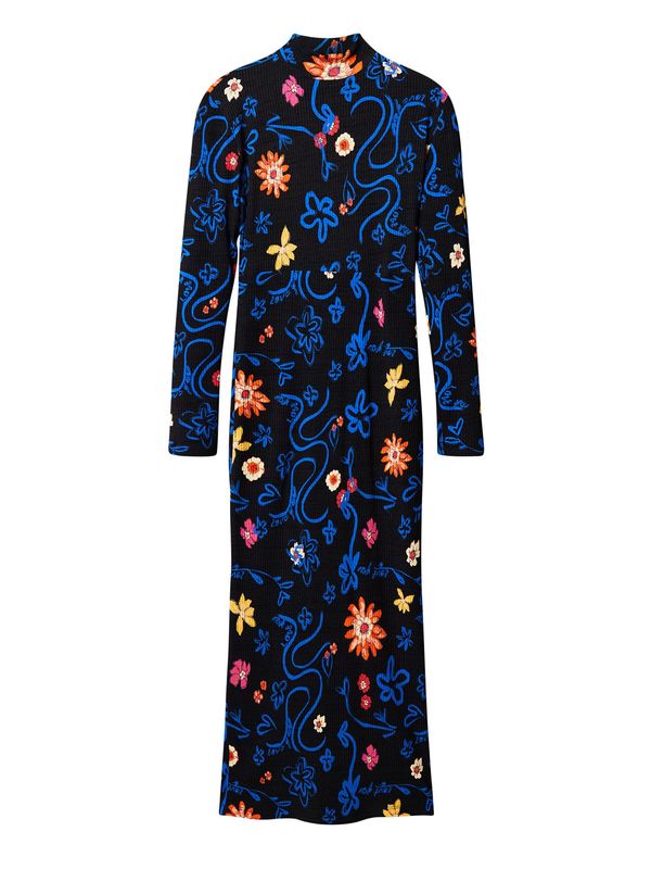 Desigual Desigual Haljina 'Lila'  mornarsko plava / žuta / narančasta / roza