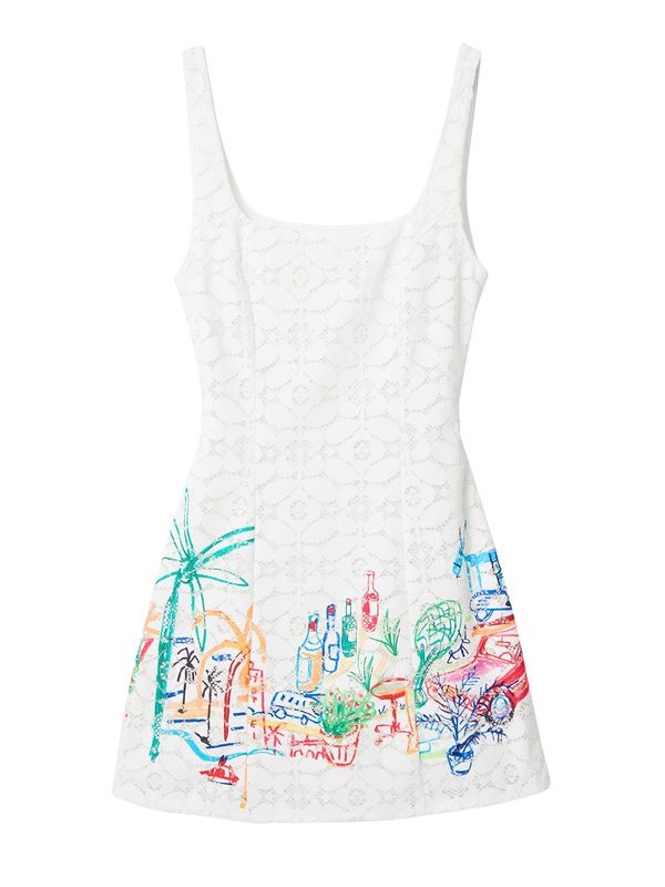 Desigual Desigual Haljina 'Mojito'  tirkiz / narančasta / crvena / bijela