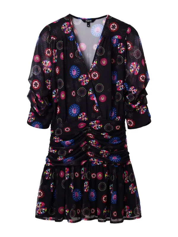 Desigual Desigual Haljina 'MOONI-LACROIX'  plava / roza / crvena / crna
