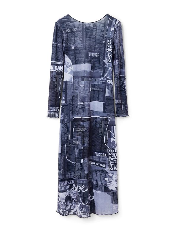 Desigual Desigual Haljina 'NEWS PITO'  mornarsko plava / tamno plava / bijela