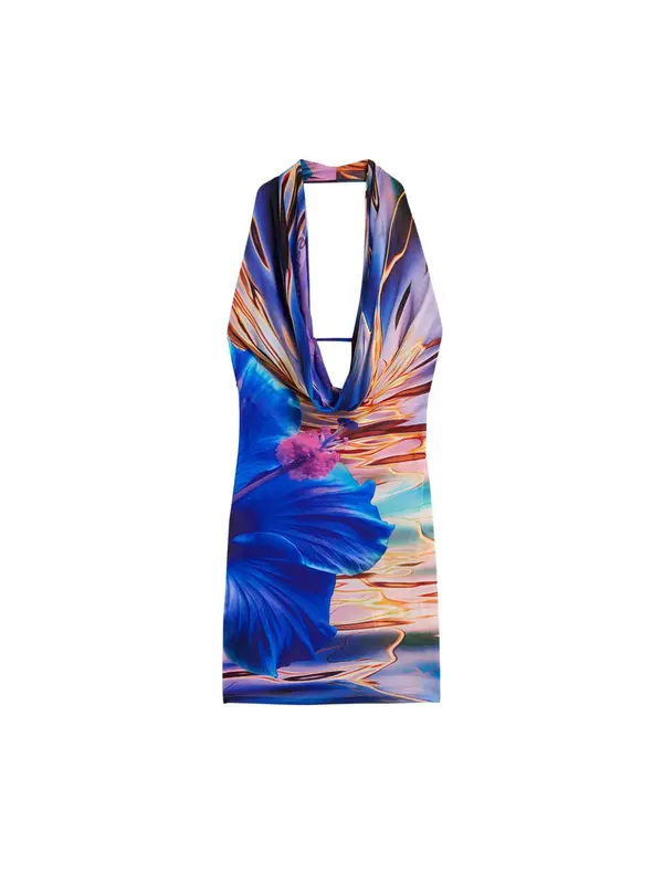 Desigual Desigual Haljina  pijesak / plava / indigo / roza
