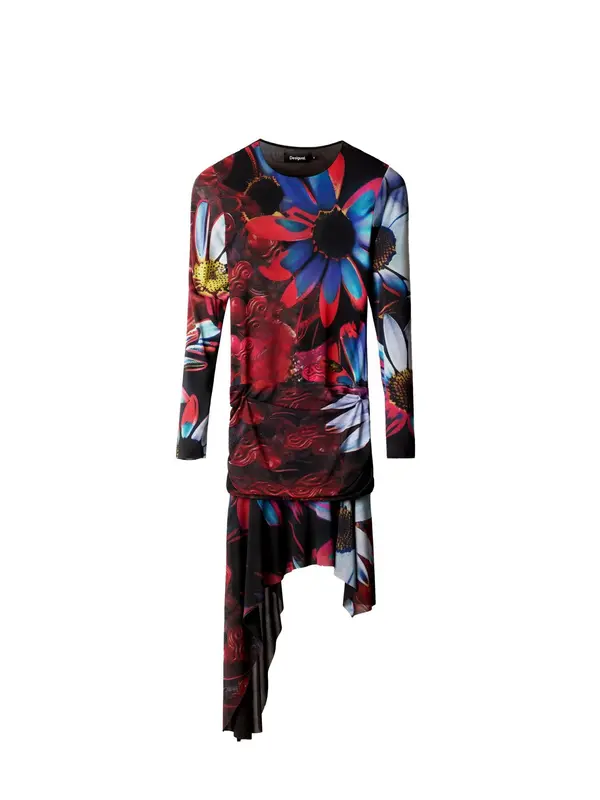 Desigual Desigual Haljina  plava / senf / crvena / crna