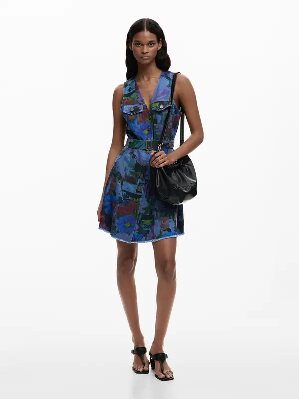 Desigual Desigual Haljina  plava / zelena / ljubičasta