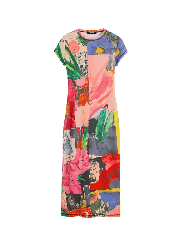 Desigual Desigual Haljina  plava / žuta / zelena / crvena