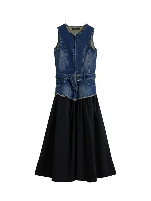 Desigual Desigual Haljina  plavi traper / crna