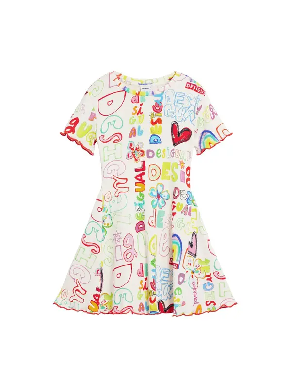 Desigual Desigual Haljina  svijetloplava / travnato zelena / crvena / bijela