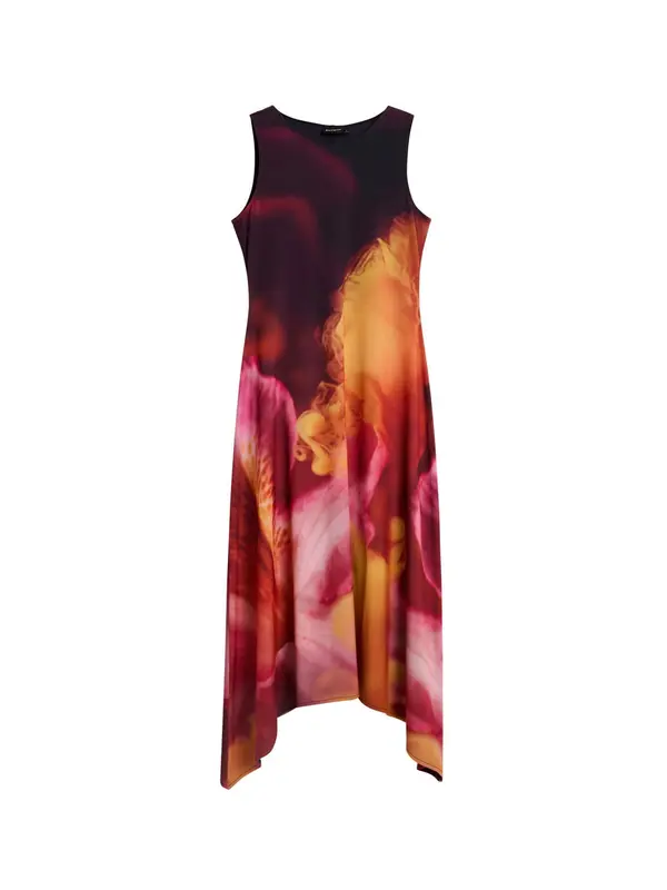 Desigual Desigual Haljina  tamno smeđa / svijetlonarančasta / prljavo roza / pastelno roza / crvena