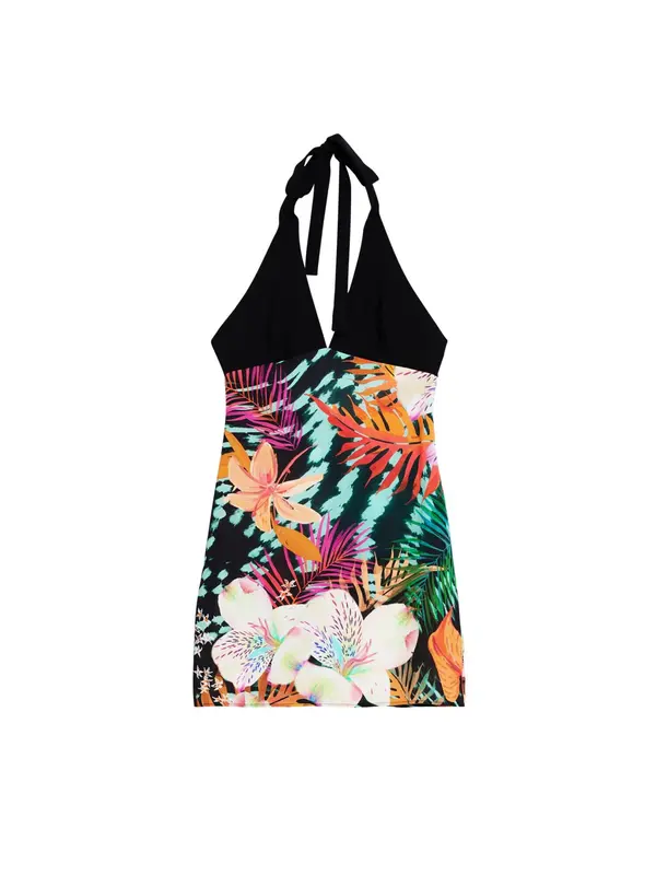 Desigual Desigual Haljina  tirkiz / narančasta / neonsko roza / crna