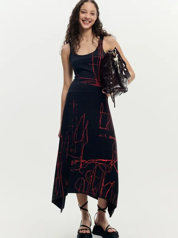 Desigual Desigual Haljina  trešnja crvena / crna