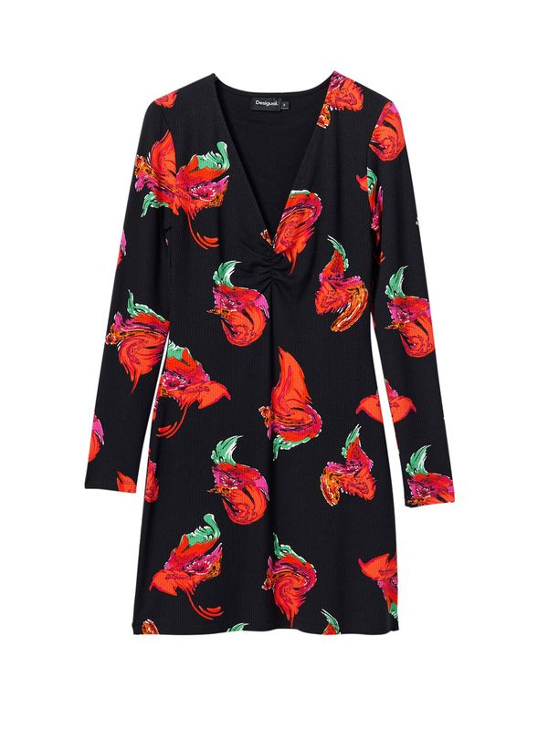 Desigual Desigual Haljina  zelena / crvena / crna