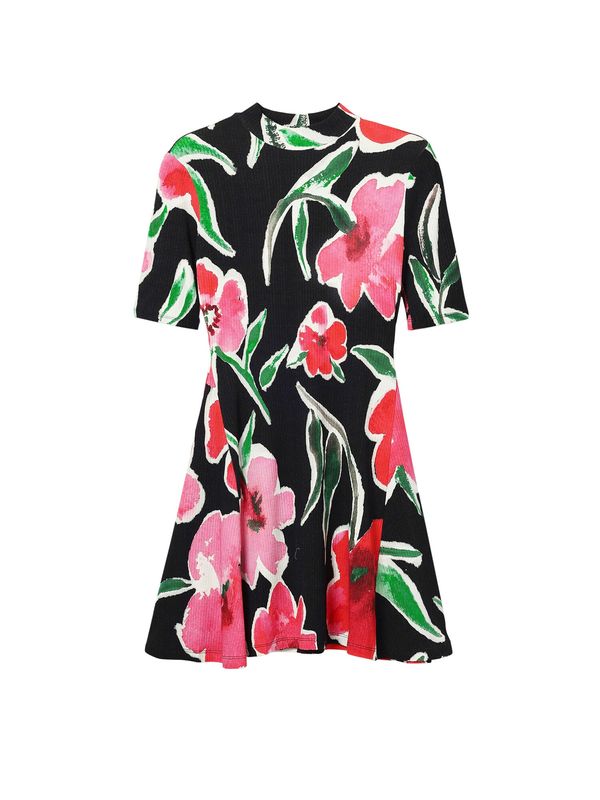 Desigual Desigual Haljina  zelena / svijetloroza / crvena / crna