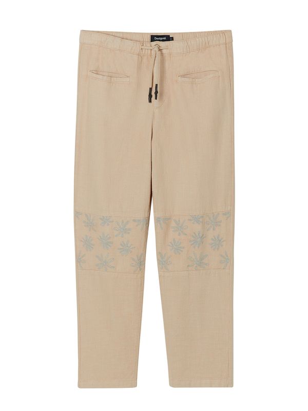 Desigual Desigual Hlače  bež / siva