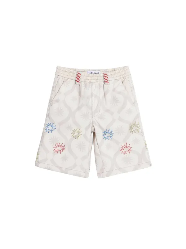 Desigual Desigual Hlače  ecru/prljavo bijela / plava / crvena / bijela