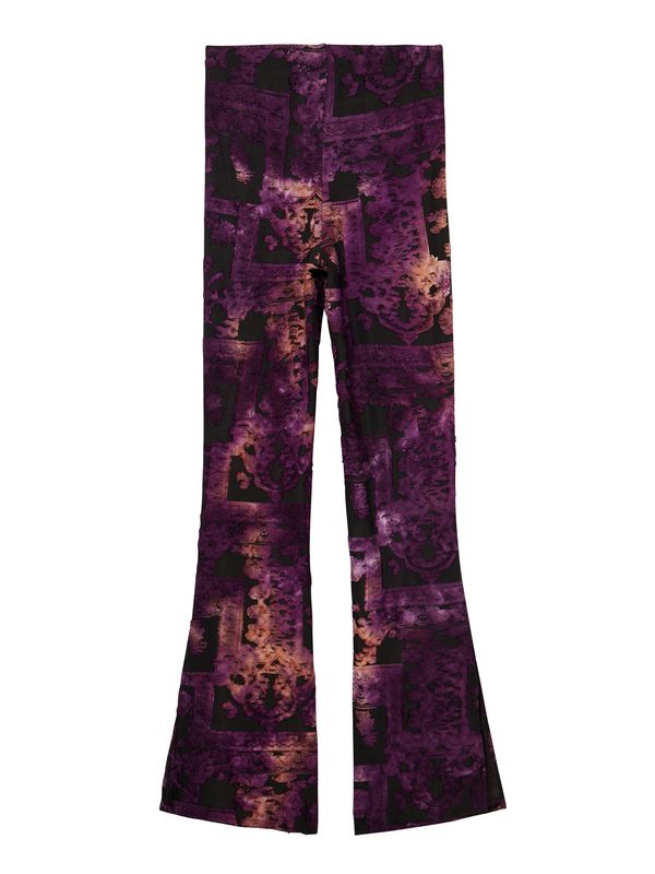 Desigual Desigual Hlače  ljubičasta / narančasta / crna