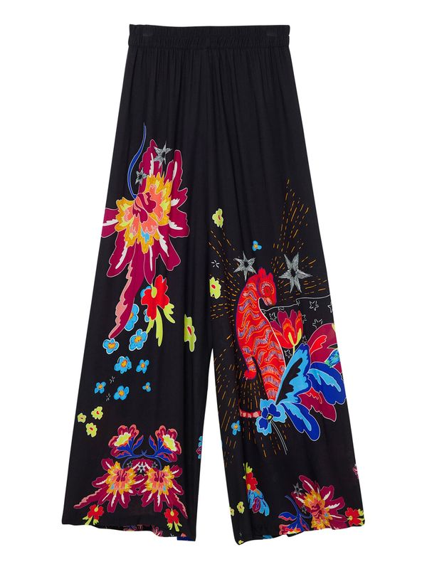 Desigual Desigual Hlače  miks boja / crna