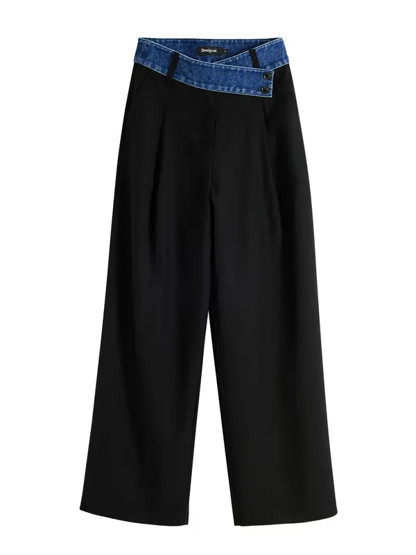 Desigual Desigual Hlače  plava / crna