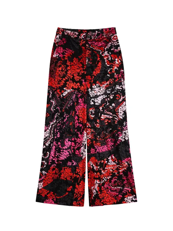 Desigual Desigual Hlače  roza / crvena / crna / bijela