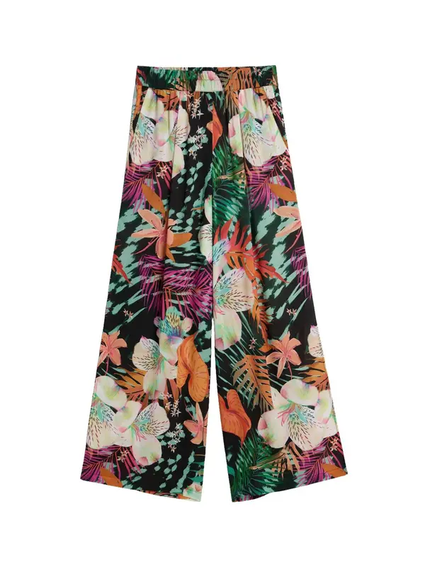 Desigual Desigual Hlače s naborima  menta / narančasta / roza / crna