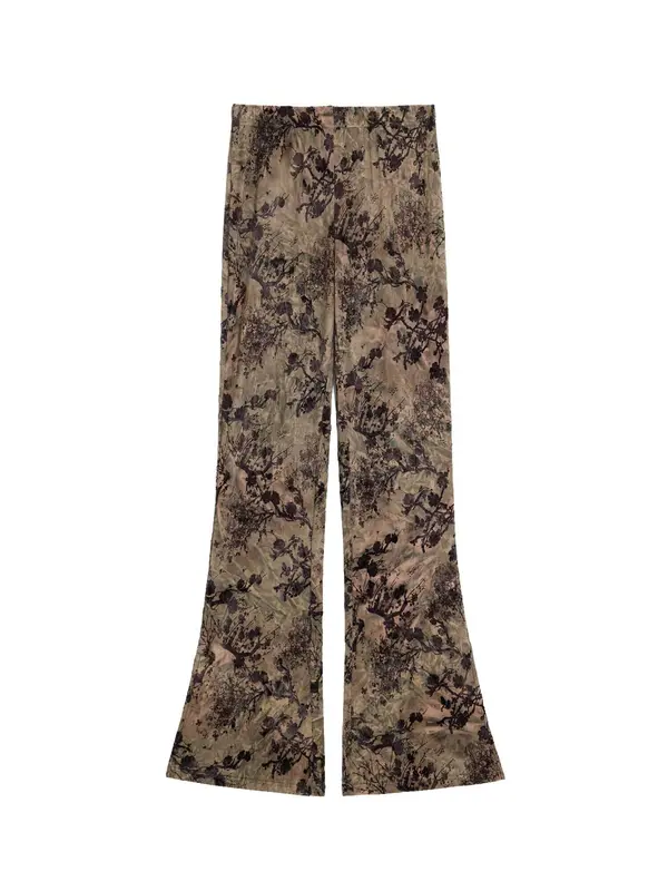 Desigual Desigual Hlače  smeđa / crna