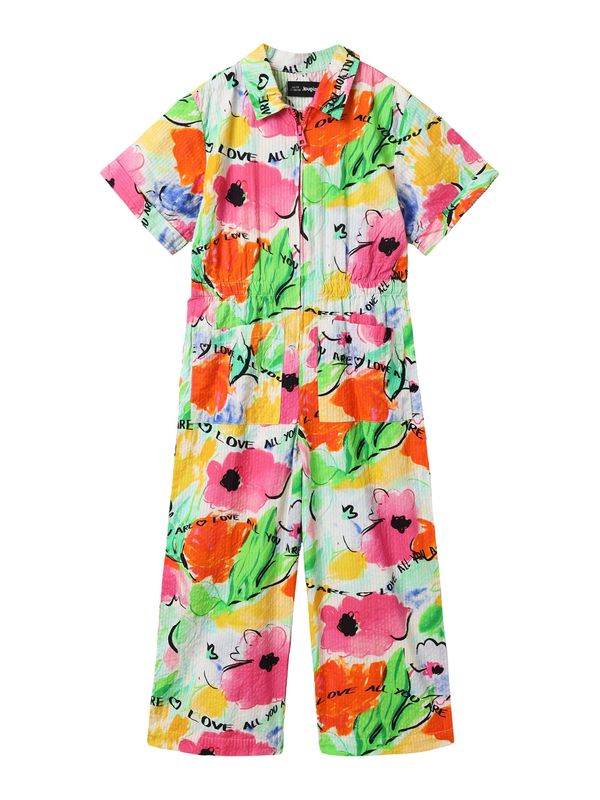 Desigual Desigual Jednodijelni komplet 'Wisteria'  žuta / svijetlozelena / ciglasto crvena / svijetloroza