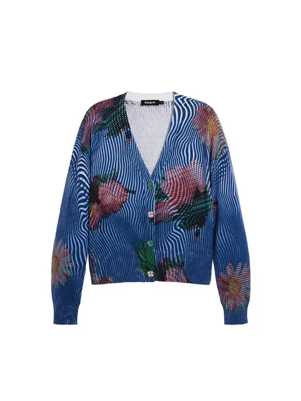 Desigual Desigual Kardigan  mornarsko plava / tamno zelena / tamno roza