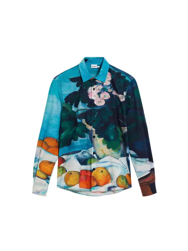 Desigual Desigual Košulja  azur / cijan plava / kraljevski zelena / mandarina