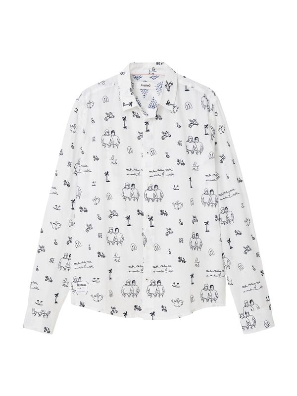 Desigual Desigual Košulja 'Frank'  crna / bijela