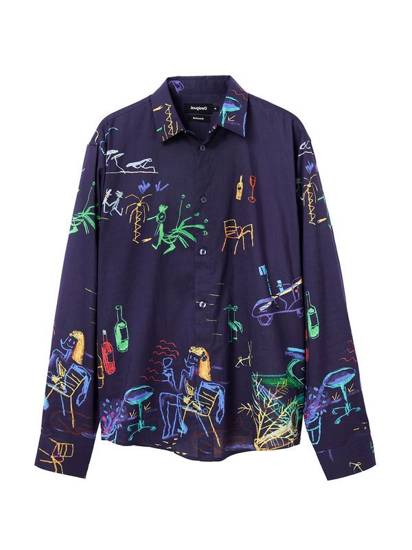 Desigual Desigual Košulja 'Miami'  plava / žuta / zelena / narančasta