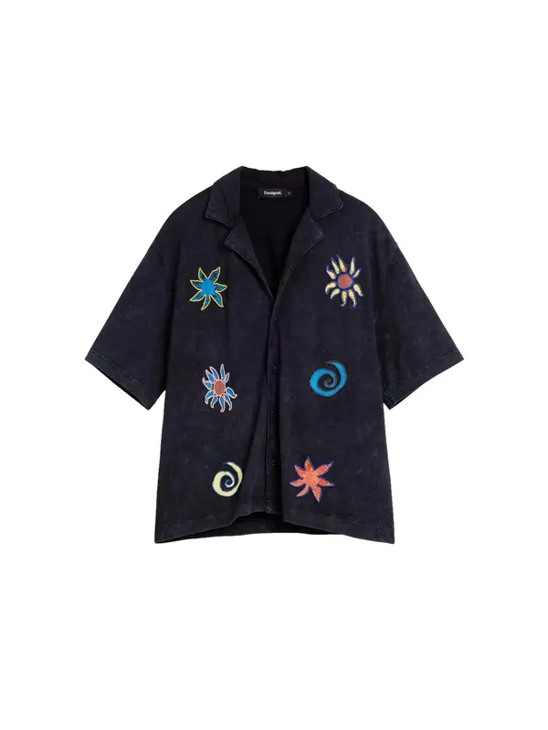 Desigual Desigual Košulja  mornarsko plava / akvamarin / svijetloljubičasta / narančasta