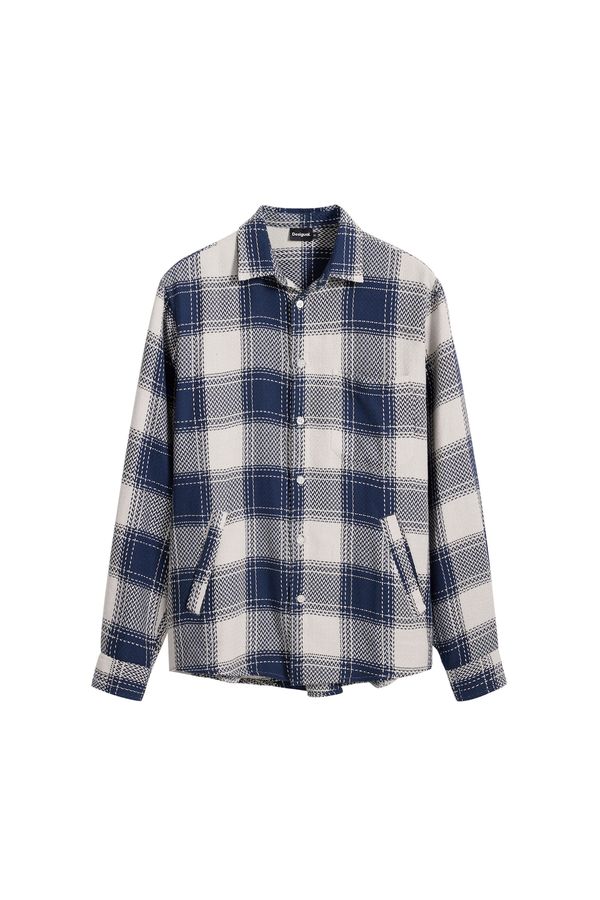 Desigual Desigual Košulja  mornarsko plava / vuneno bijela