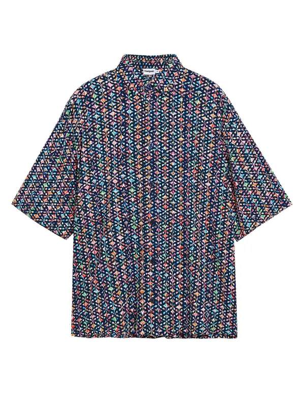 Desigual Desigual Košulja  plava / tamno plava / zelena / narančasta