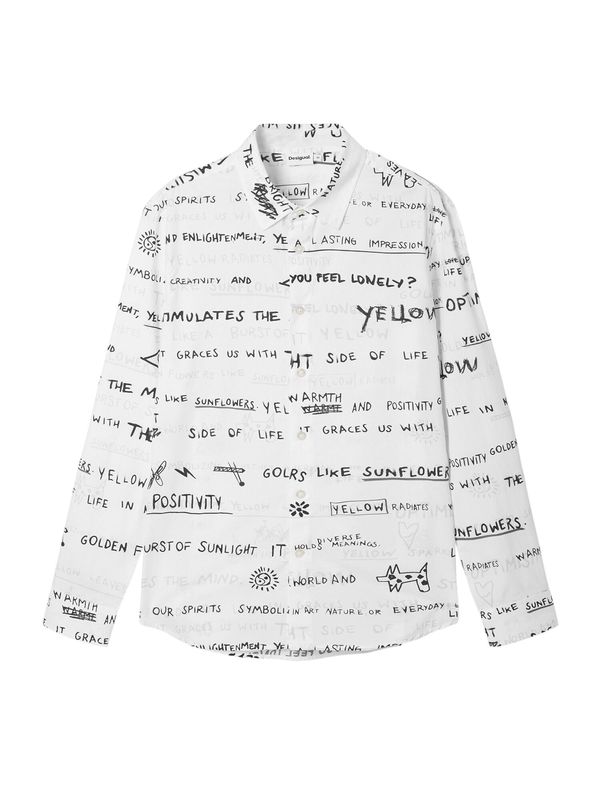 Desigual Desigual Košulja  siva / crna / bijela