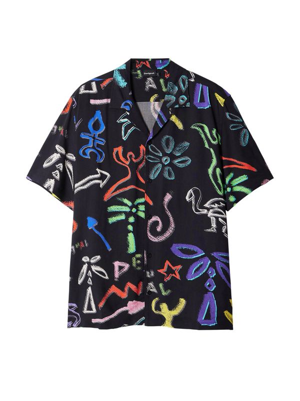 Desigual Desigual Košulja  tamno plava / svijetlozelena / ljubičasta / crvena / crna