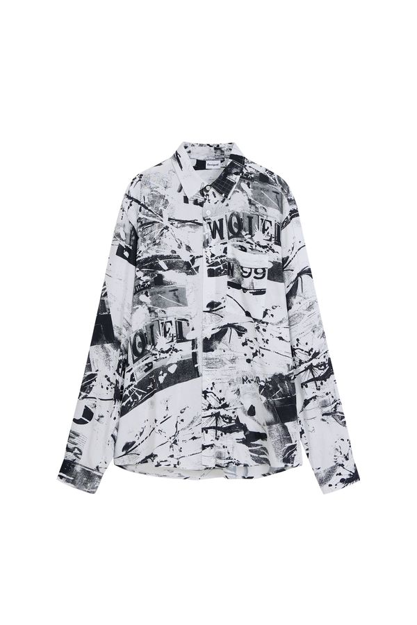 Desigual Desigual Košulja  žuta / crna melange