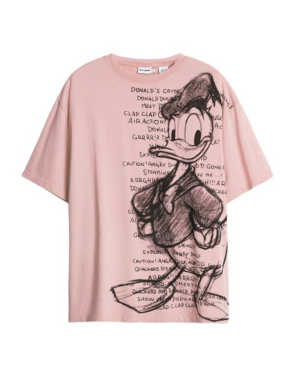 Desigual Desigual Majica 'Donald Duck'  crvena / crna