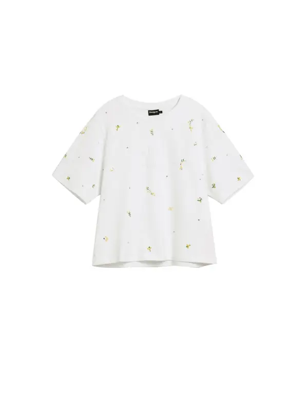 Desigual Desigual Majica  limun žuta / neonsko zelena / bijela