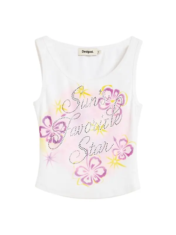 Desigual Desigual Majica  ljubičasta / roza / bijela