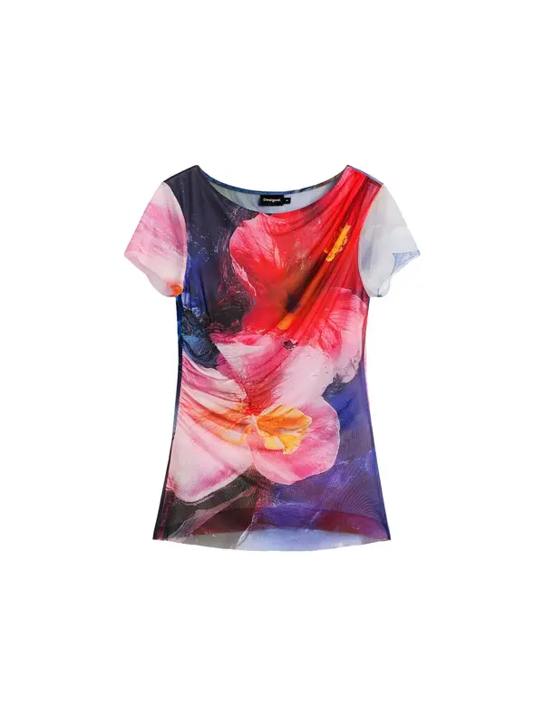 Desigual Desigual Majica  ljubičasta / roza / crvena