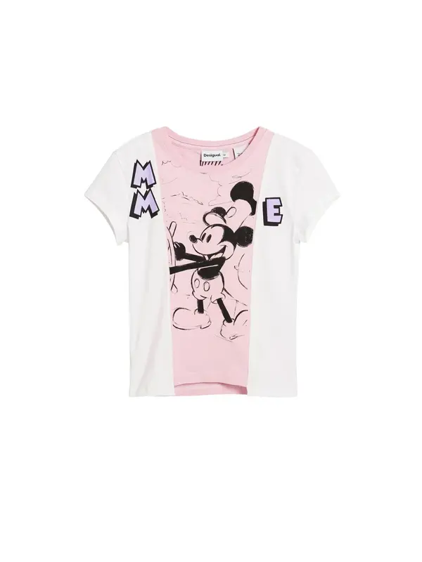 Desigual Desigual Majica 'Mickey Mouse™'  svijetloroza / crna / bijela
