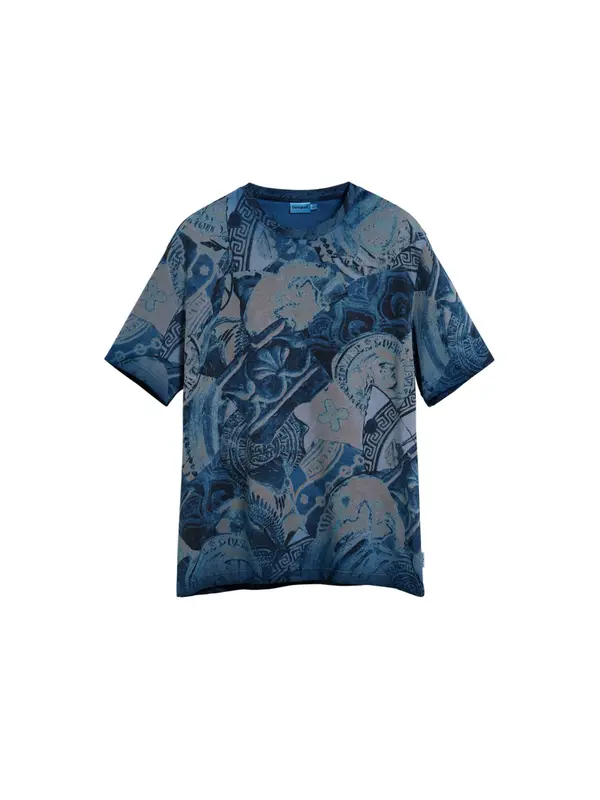 Desigual Desigual Majica  morsko plava / sivkasto plava / opal
