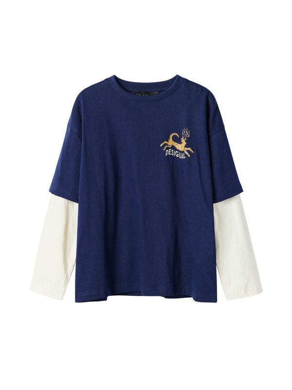 Desigual Desigual Majica  morsko plava / žuta / crvena / crna