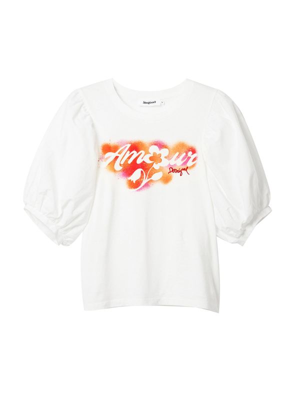 Desigual Desigual Majica  narančasta / roza / bijela