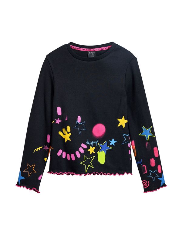 Desigual Desigual Majica  plava / žuta / roza / crna