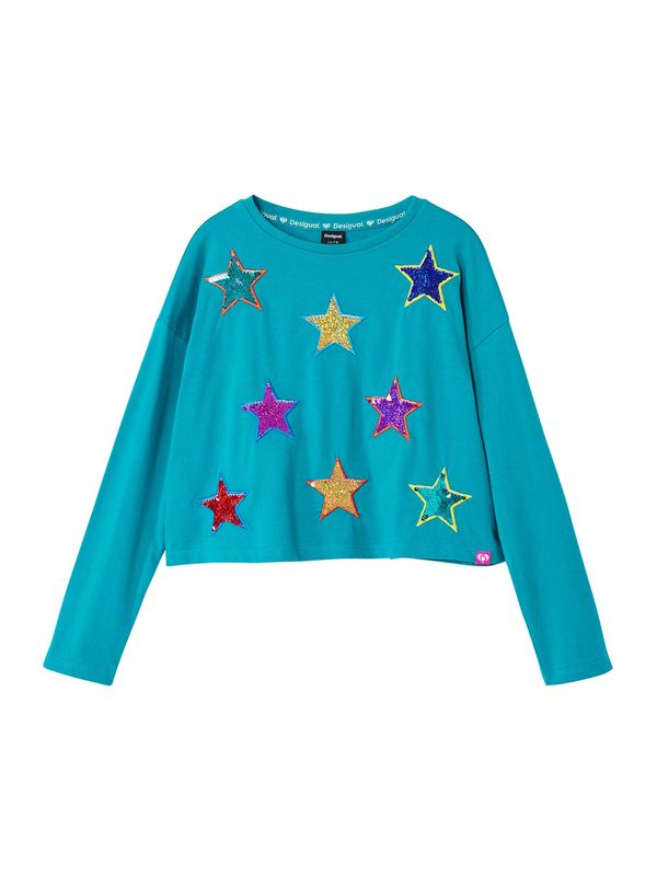 Desigual Desigual Majica  plava / žuta / zelena / roza / crvena