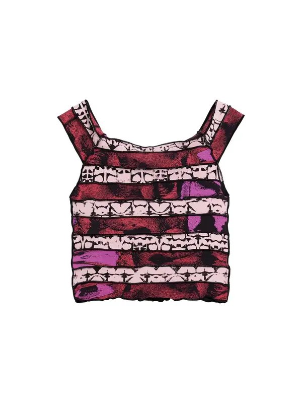 Desigual Desigual Majica  rosé / crvena melange / crna