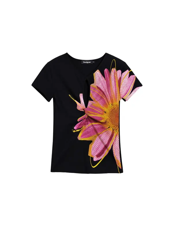 Desigual Desigual Majica  roza / crna