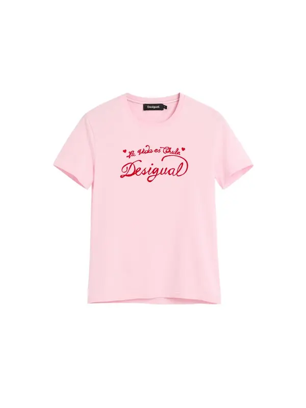 Desigual Desigual Majica  roza / crvena